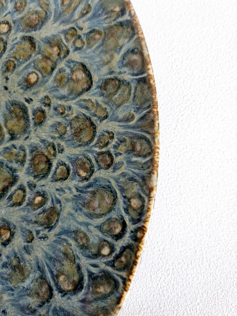 Grande assiette plate en porcelaine VENUS - BLEU FONCE – Image 2