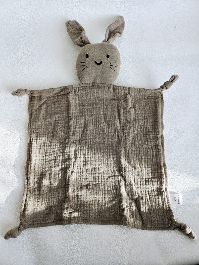 Doudou - lange en coton LAPIN - BEIGE – Image 4