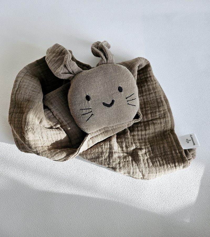 Doudou - lange en coton LAPIN - BEIGE – Image 2