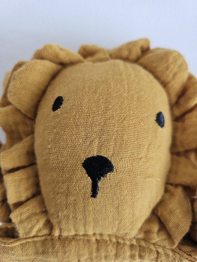 Doudou - lange en coton LION - OCRE – Image 4