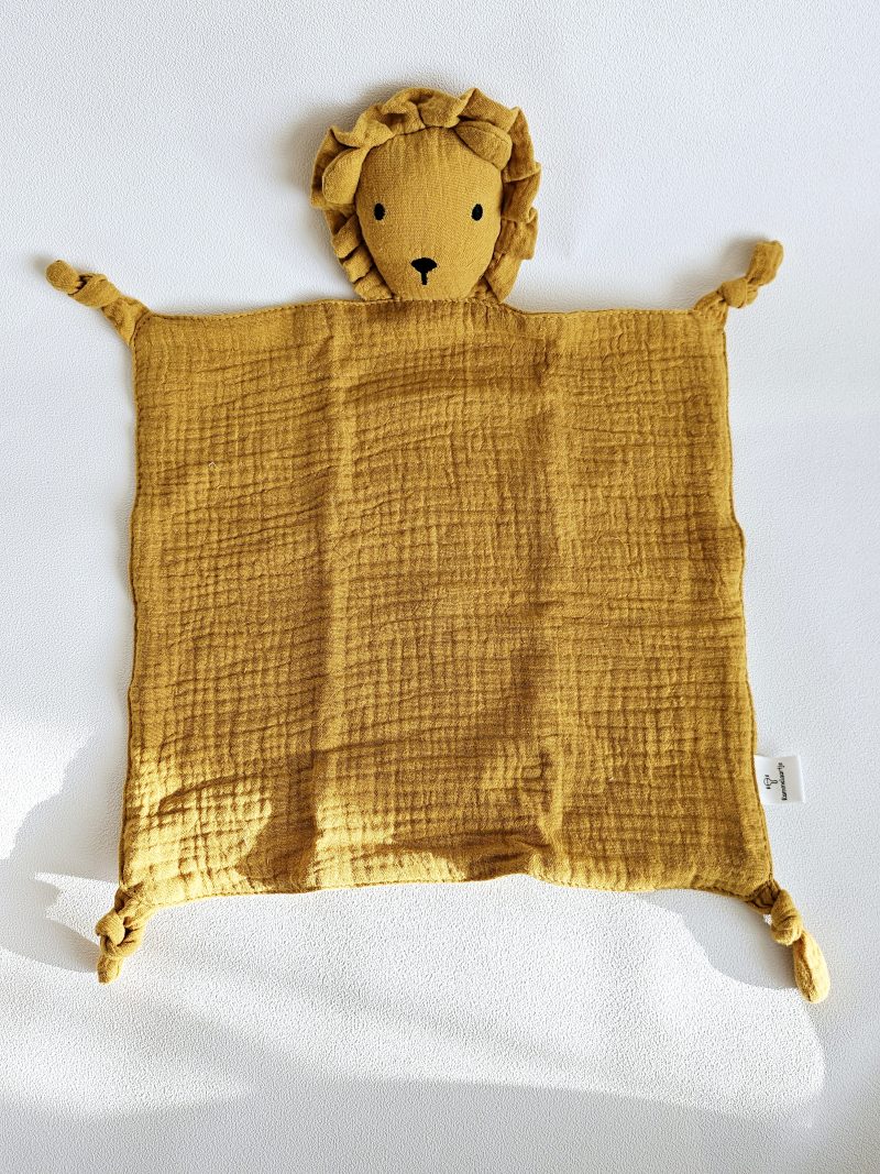 Doudou - lange en coton LION - OCRE – Image 2