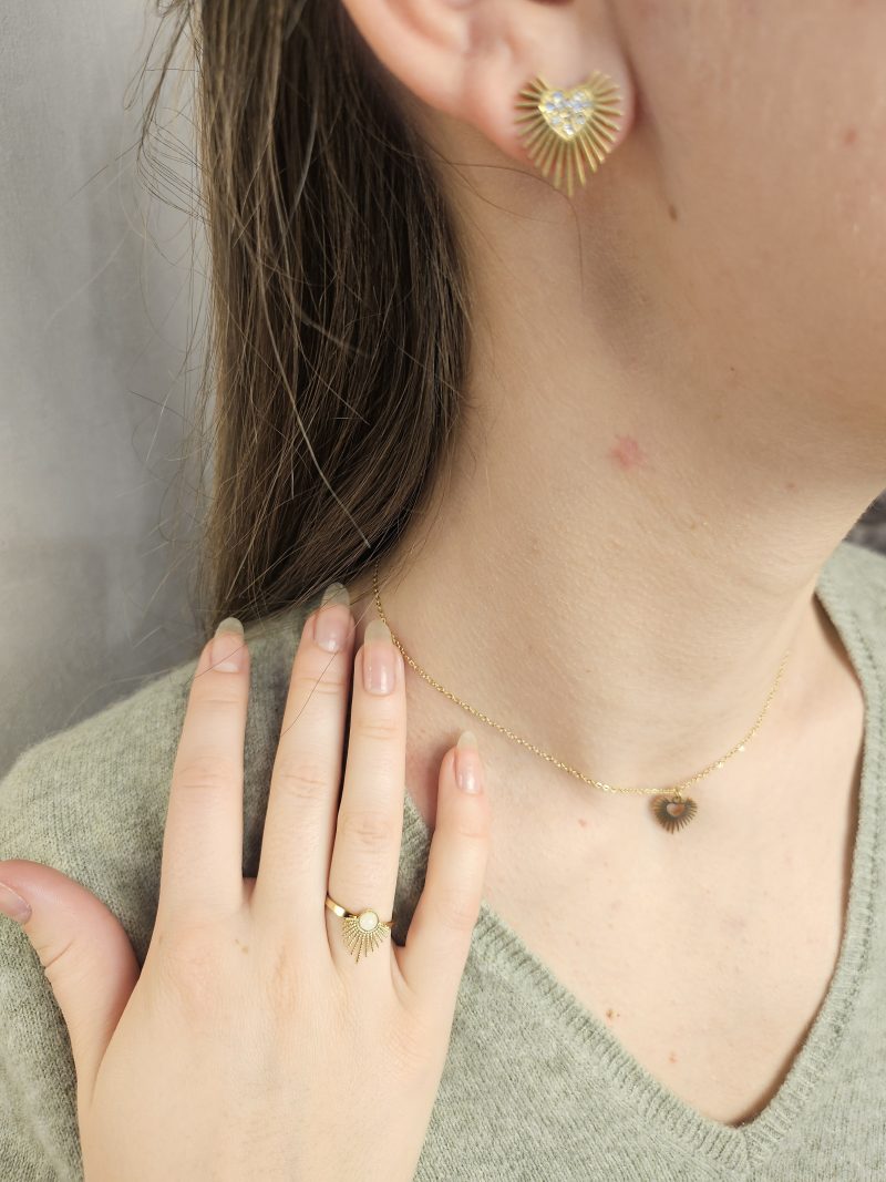 Collier avec pendentif cœur SHANY – Image 4