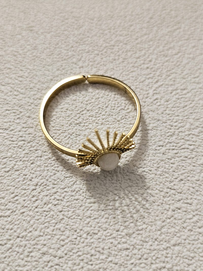 Bague demi - soleil avec perle BETTY – Image 3