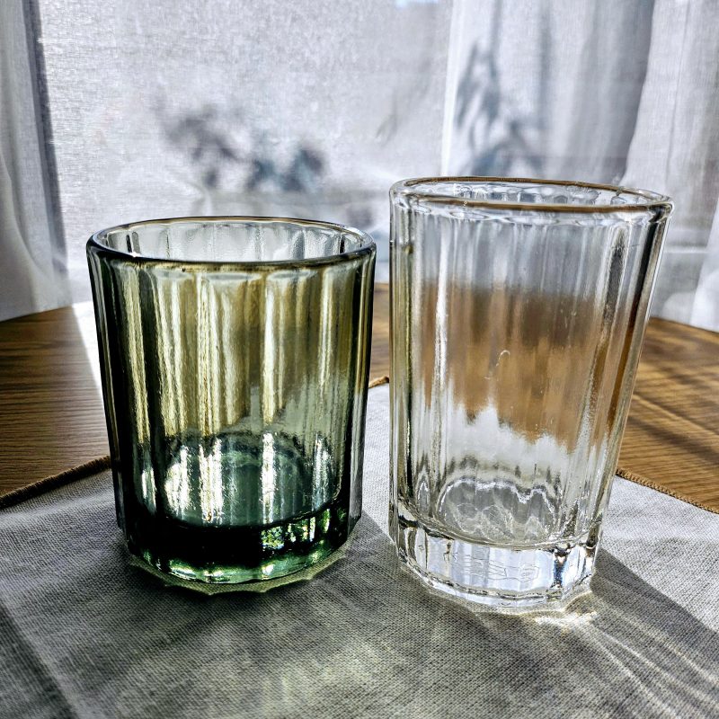 Gobelet en verre recyclé 25 cl REED - VERT FUMé – Image 5