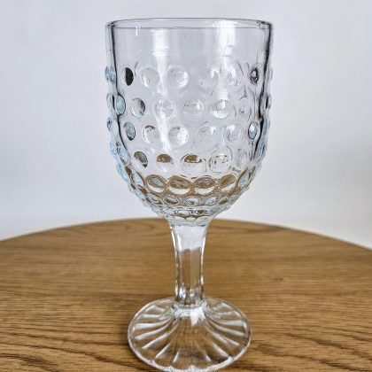 Verre à pied texturé DOTS -TRANSPARENT