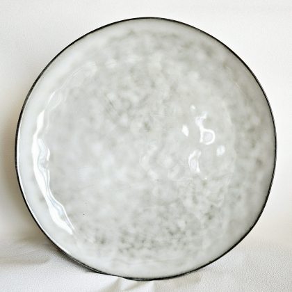 Grande assiette plate en grès BORAL - BEIGE CLAIR