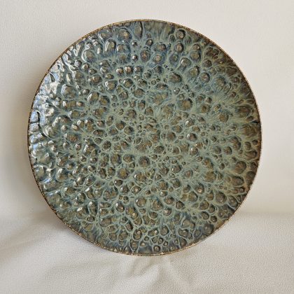 Grande assiette plate en porcelaine VENUS - BLEU FONCE