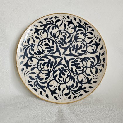 Grande assiette plate en grès Heraclée - BLEU