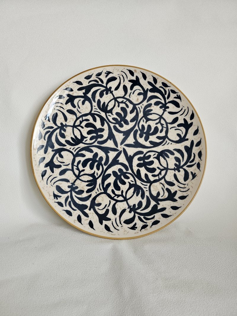 Grande assiette plate en grès Heraclée - BLEU