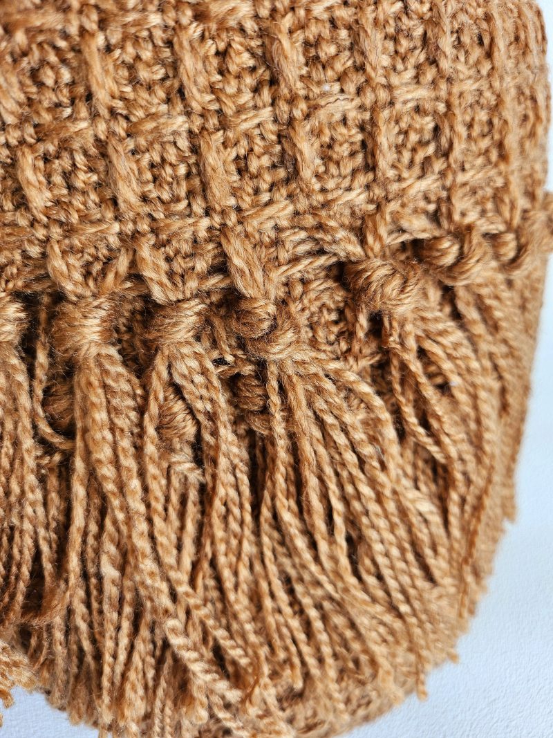 Plaid en fibres recyclées BEE - CAMEL – Image 2