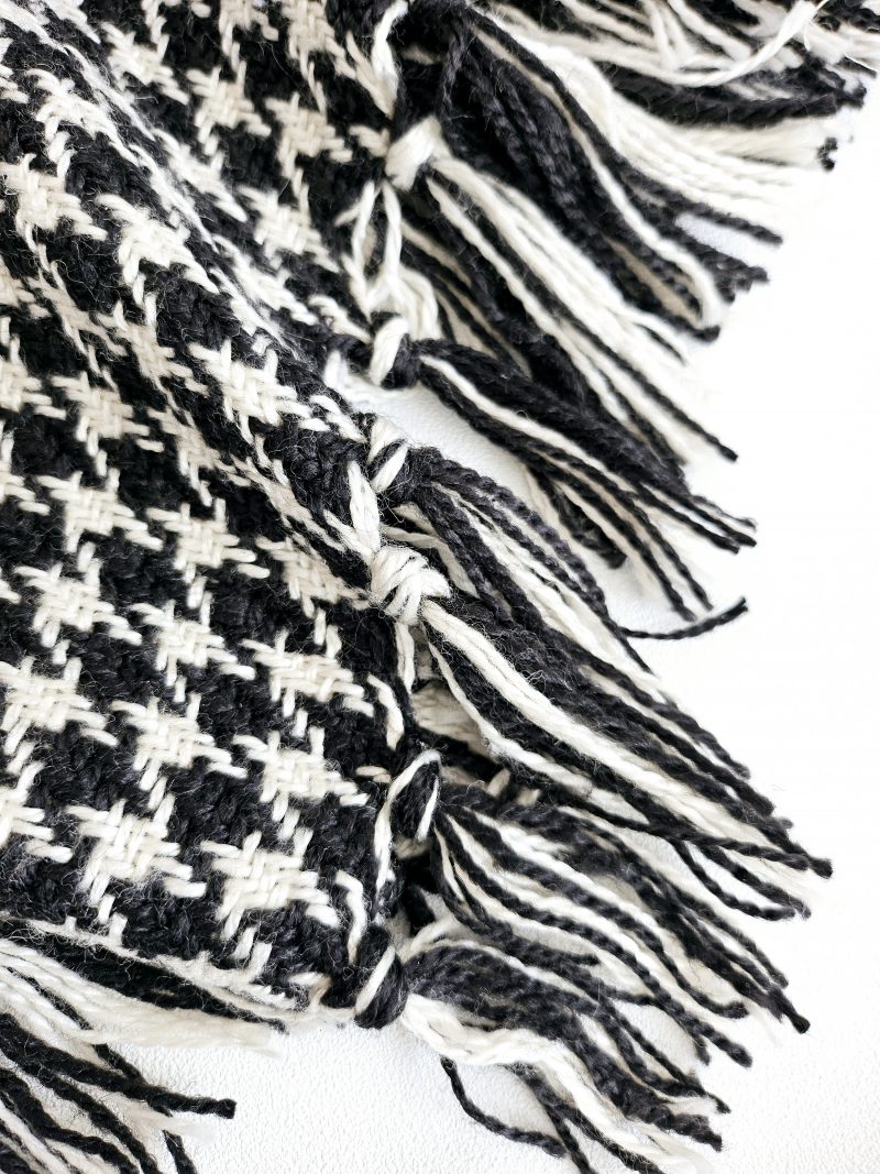 Plaid en fibres recyclées KING - PIED DE POULE – Image 2