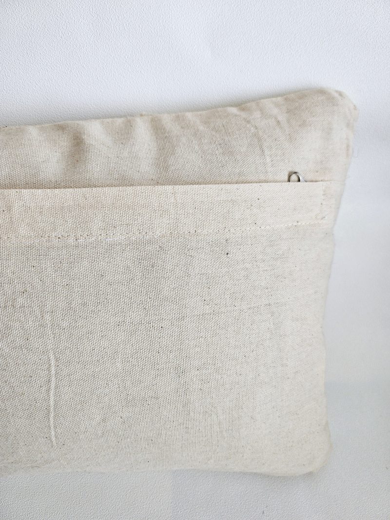Housse de coussin à franges en coton JENGUI - ECRU – Image 4