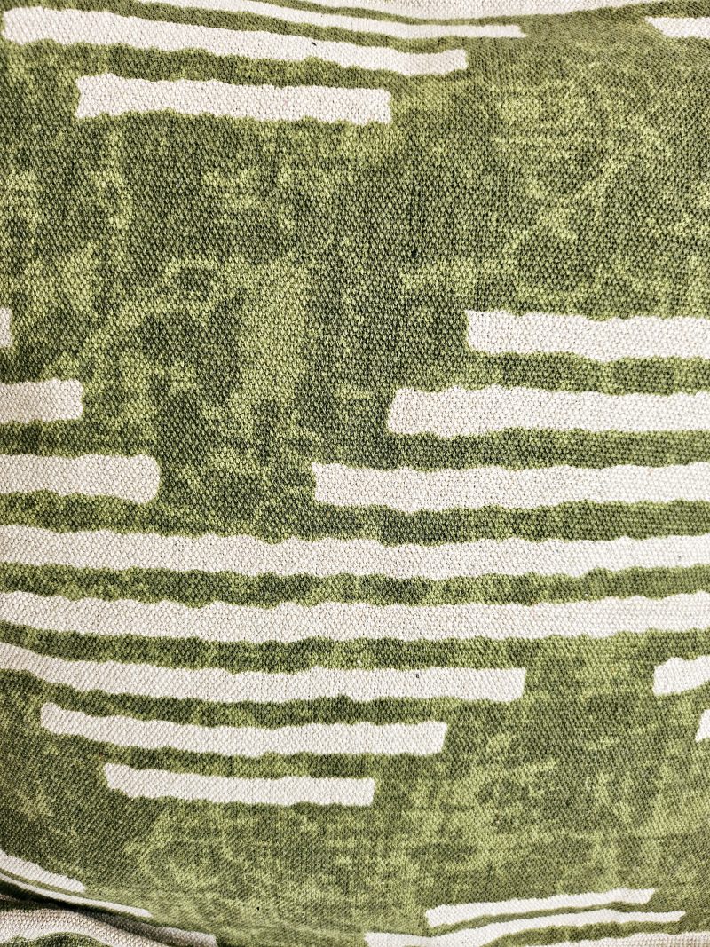 Housse de coussin carrée en coton ROY -VERT OLIVE – Image 2