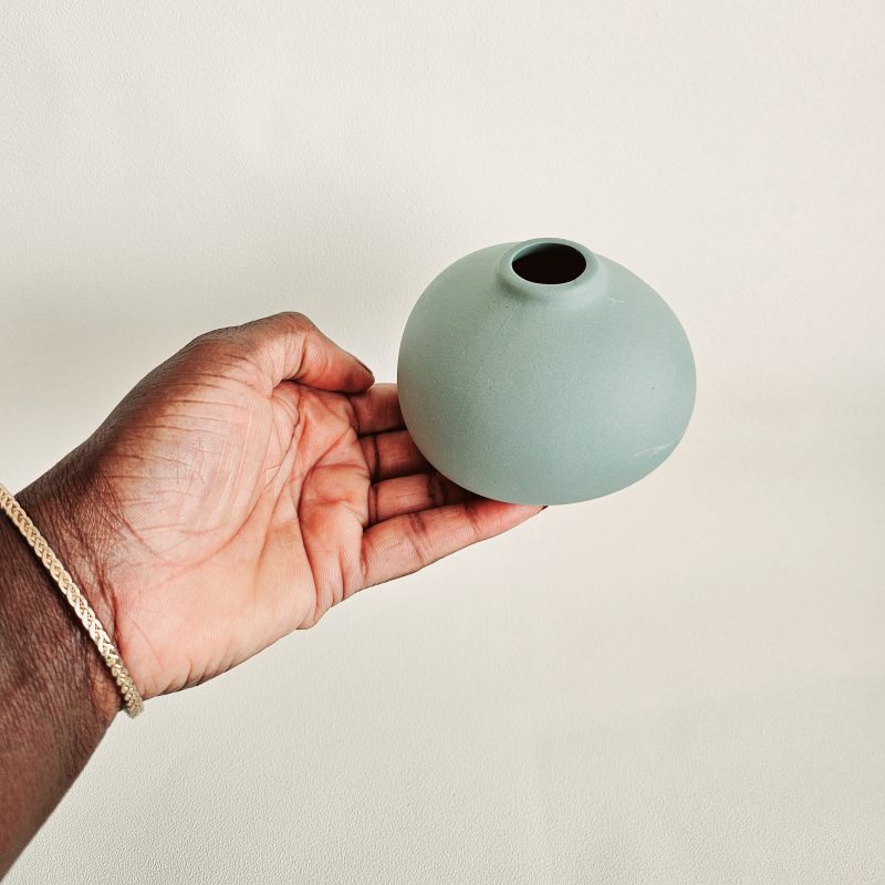 Mini vase en céramique JONAS - BLEU – Image 3