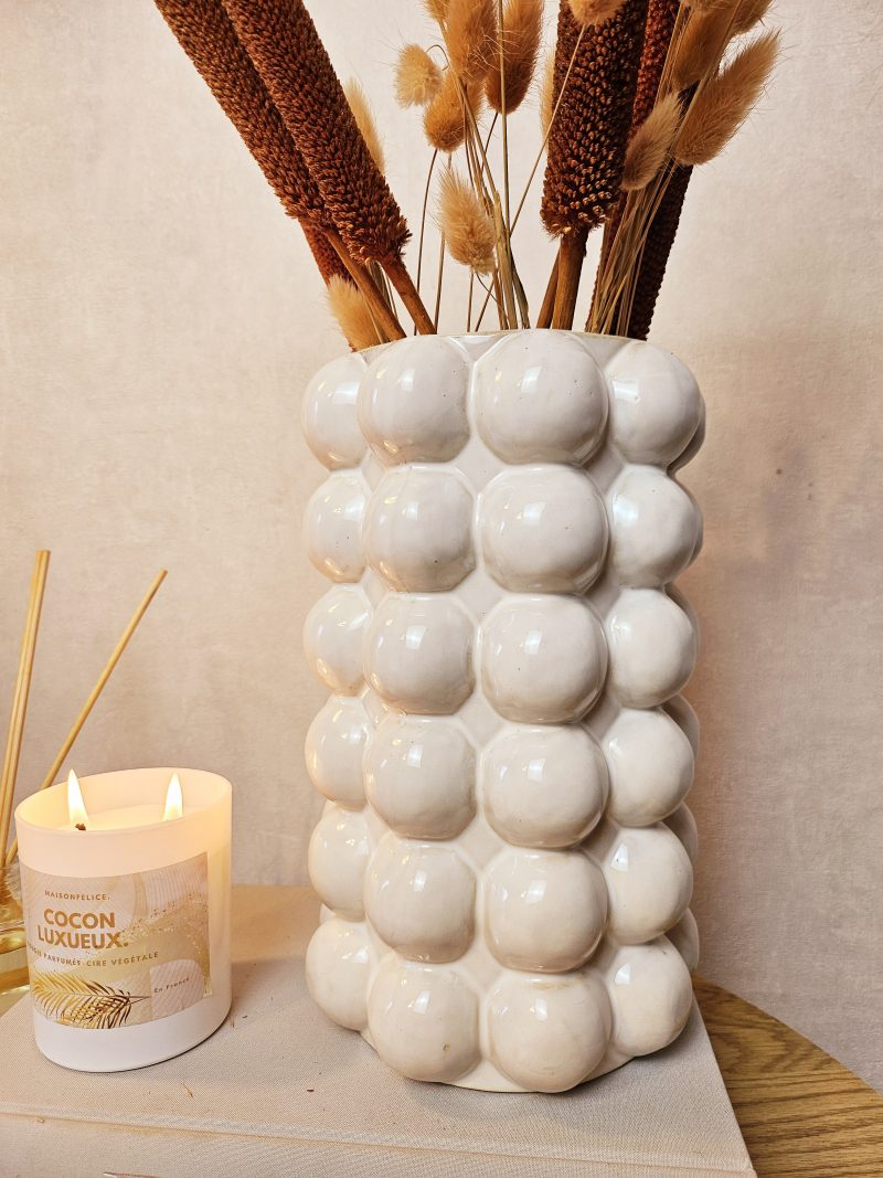Vase en céramique BUBBLE - Crème – Image 4