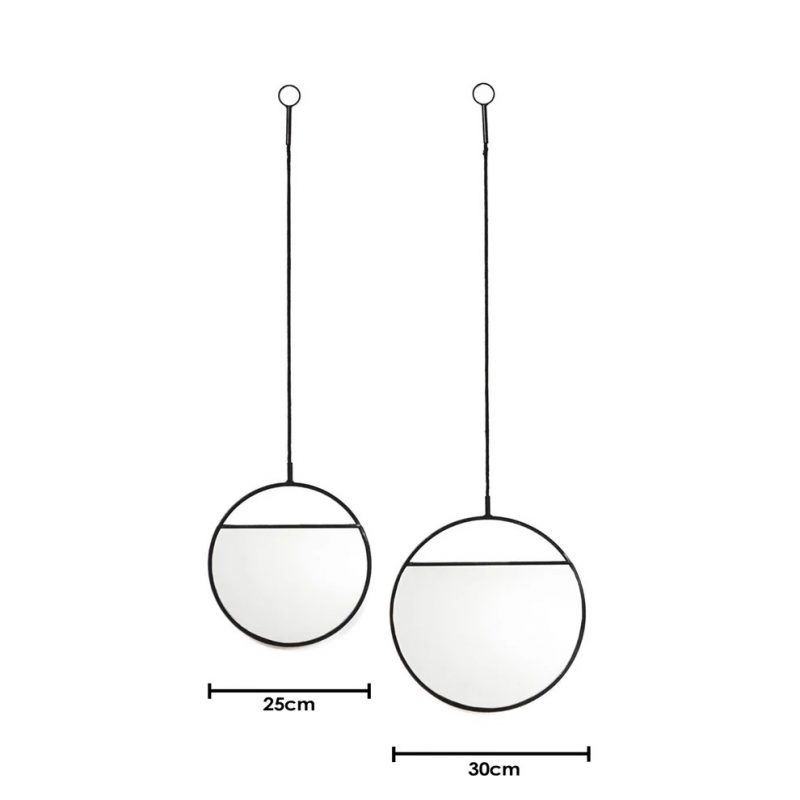 Lot de 2 miroirs TWINS-NOIR – Image 2