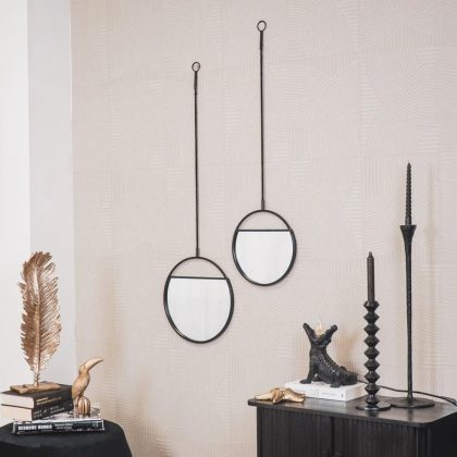 Lot de 2 miroirs TWINS-NOIR