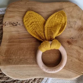 Anneau de dentition bois et coton RABBIT