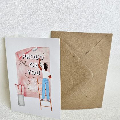 Carte de voeux en papier recyclé PROUD OF YOU