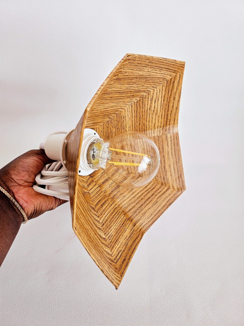 Lampe baladeuse en bois recyclé GRAMO – Image 4