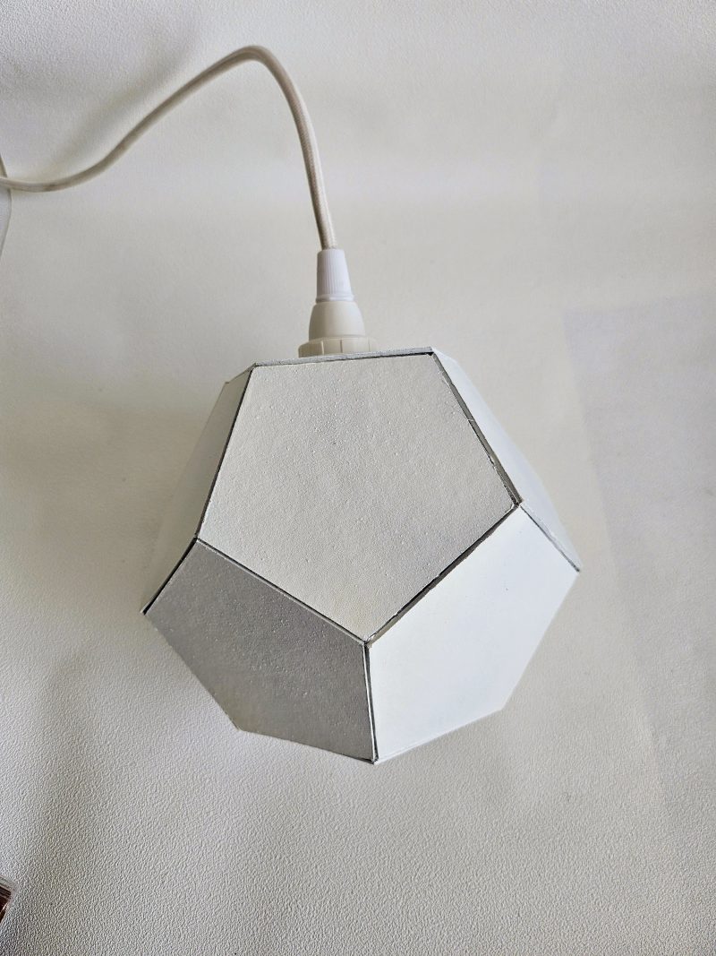 Lampe à poser en bois recylé EGG - BLANC – Image 4