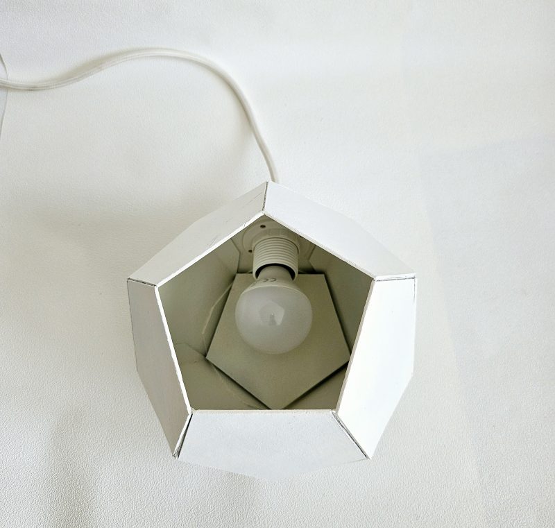 Lampe à poser en bois recylé EGG - BLANC – Image 2