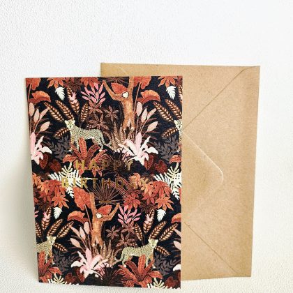 Carte d'anniversaire en papier recyclé MONKEY