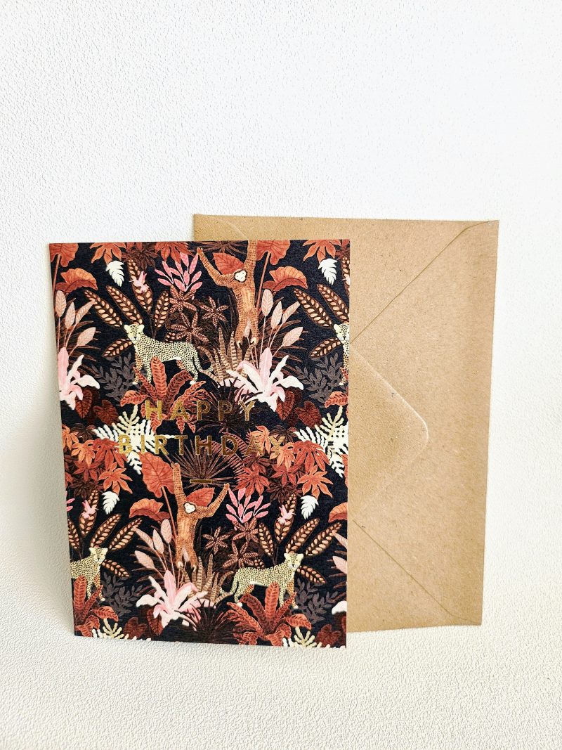 Carte d'anniversaire en papier recyclé MONKEY