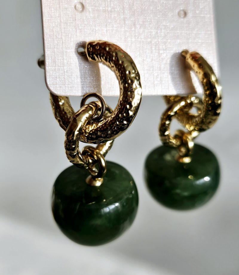 Boucles d'oreilles PERRINE - KAKI – Image 2