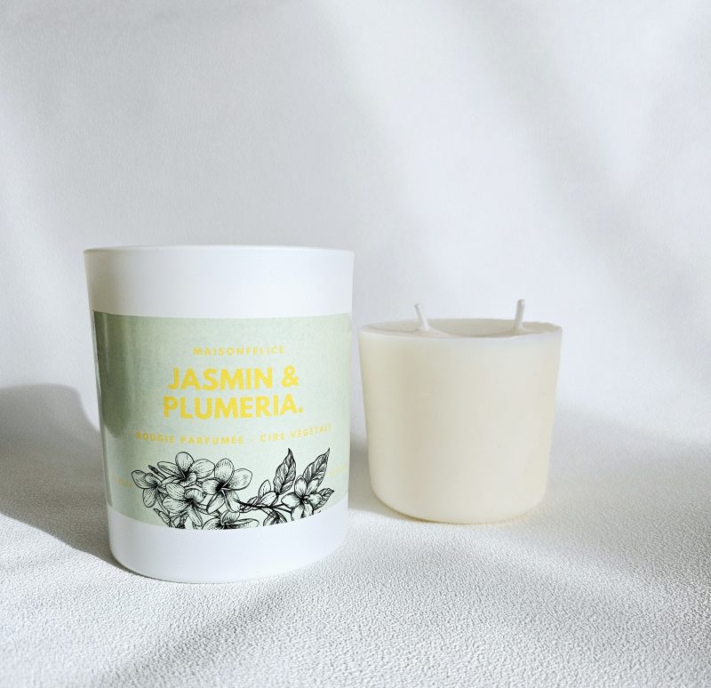 RECHARGE BOUGIE parfumée JASMIN-PLUMERIA