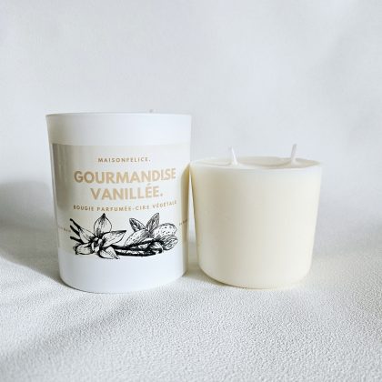 RECHARGE BOUGIE parfumée GOURMANDISE VANILLéE