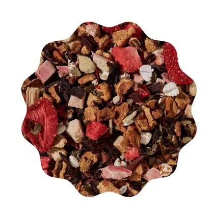 INFUSION FAçON CRUMBLE FRAISE ET RHUBARBE