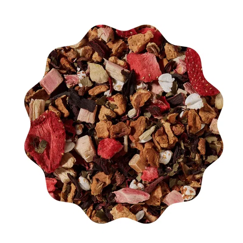 INFUSION FAçON CRUMBLE FRAISE ET RHUBARBE